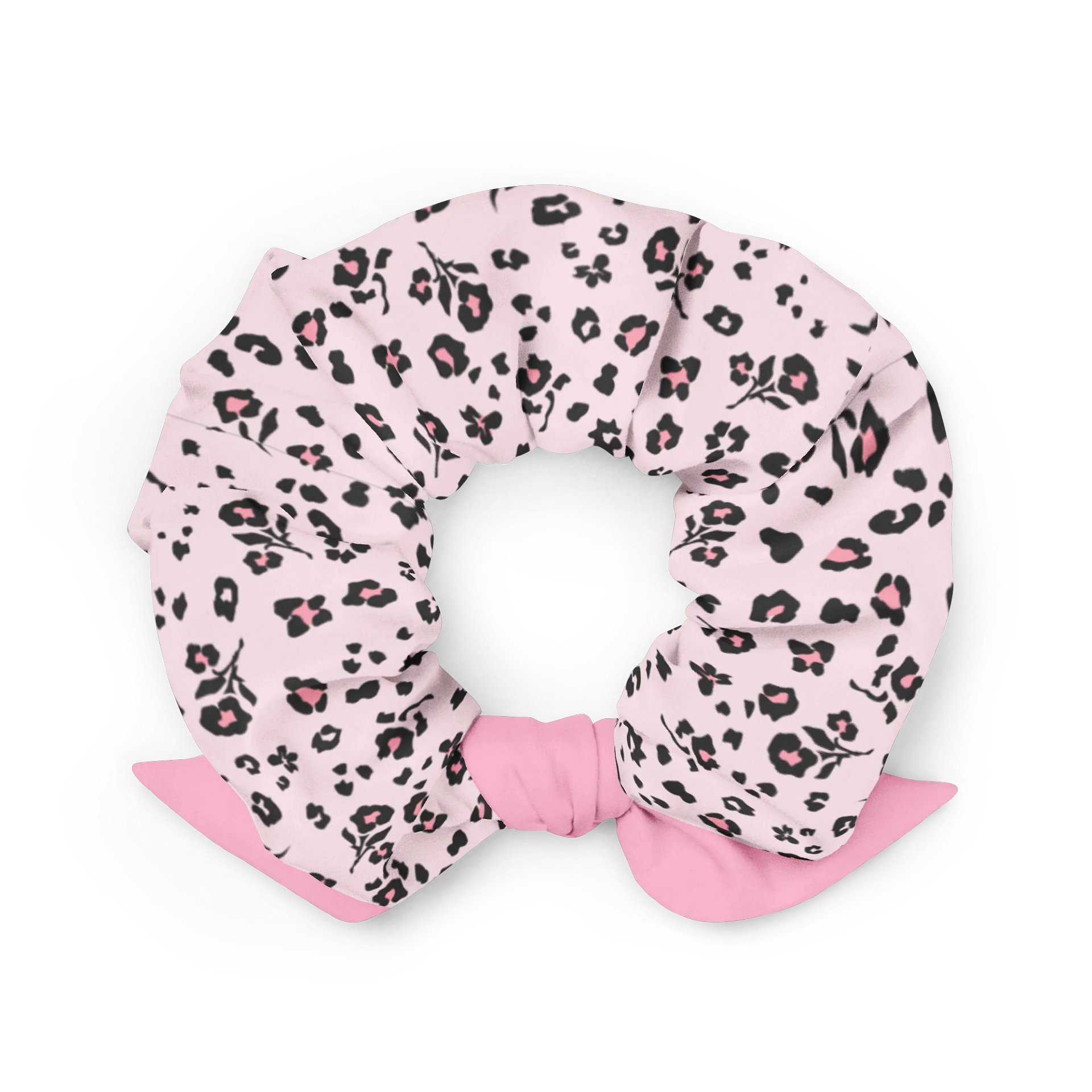 Blush Bloom Eco Scrunchie with Bow | Sustainable Hair Accessory product image (2)