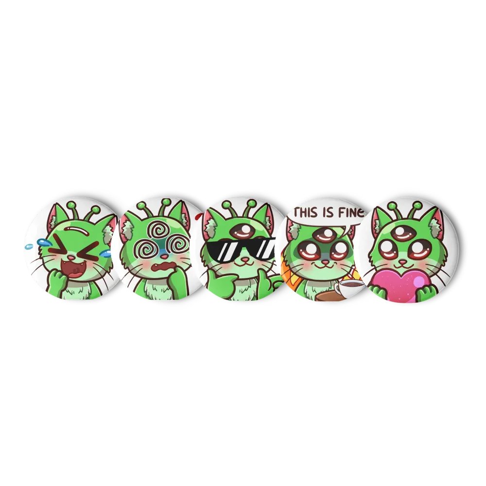 Cosmos Cat Pin Button Set product image (4)