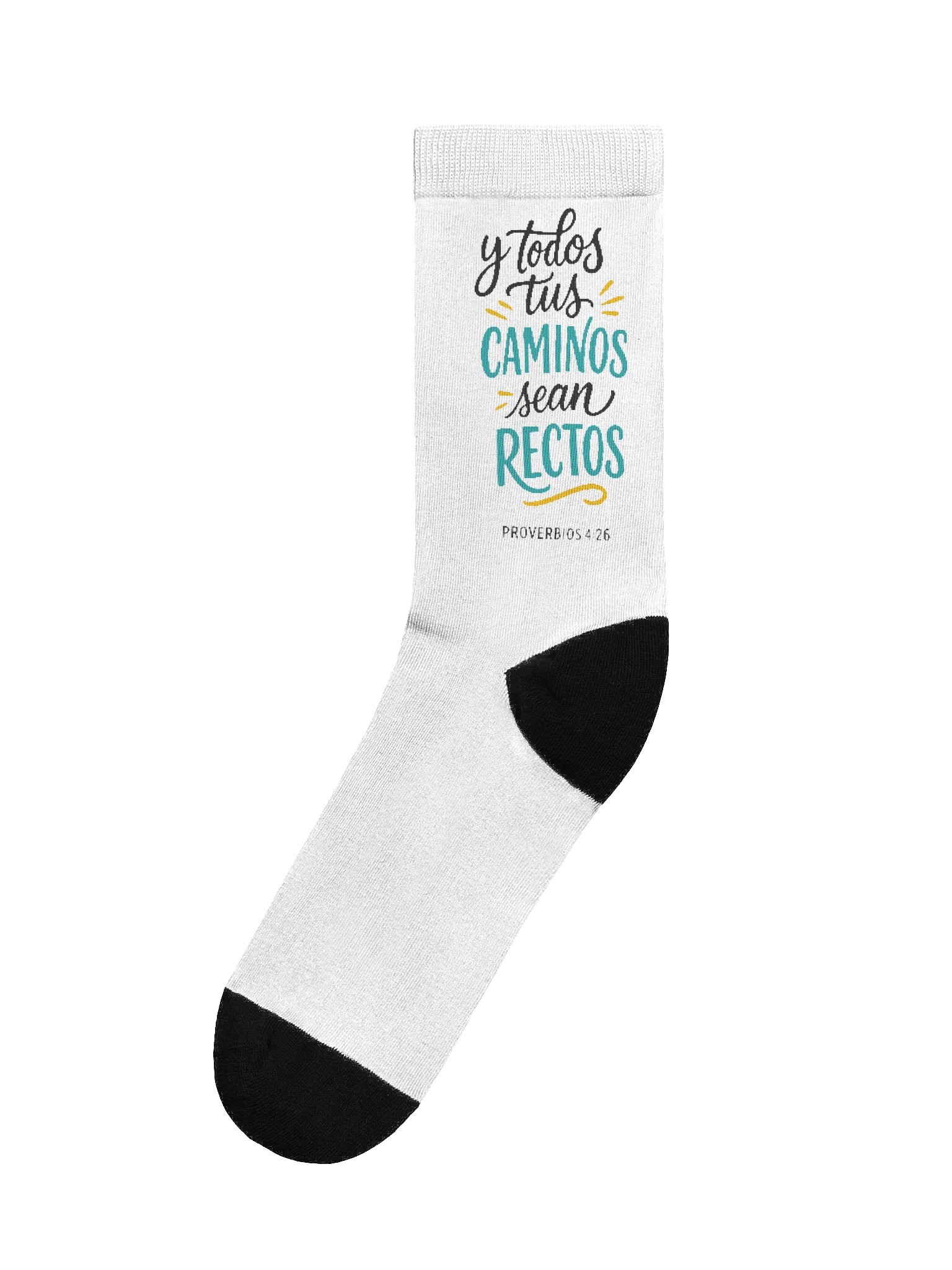Christian Crew Socks (Spanish Verse) – Proverbs 4:26 product image (1)