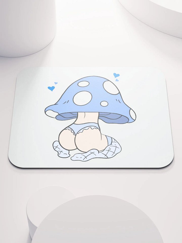 Mushroom Baddie Desk Mat - Light Blue product image (1)