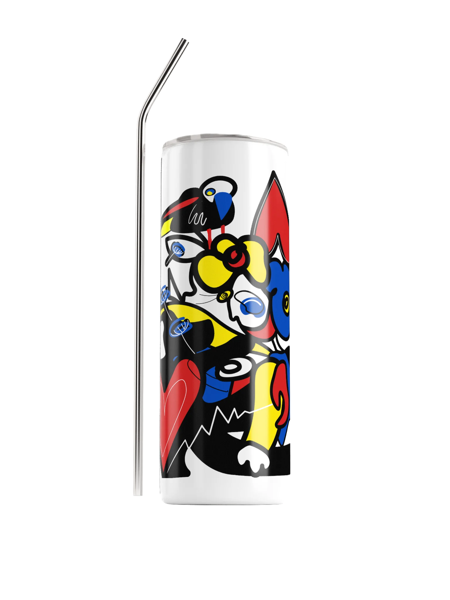 Stainless Steel Tumbler Travel Mug: Dog Face, Dog Love product image (1)
