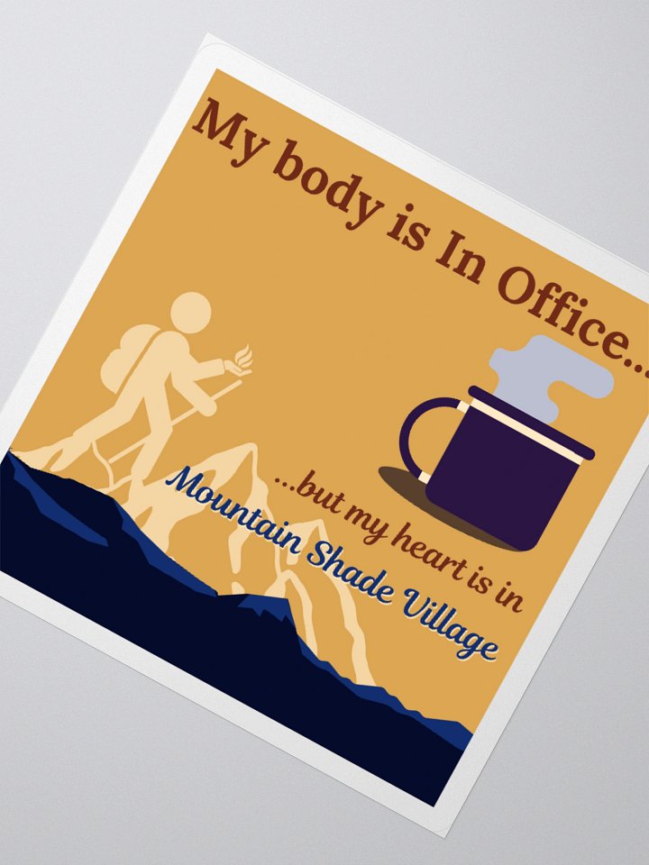 My Body is In Office Sticker product image (4)