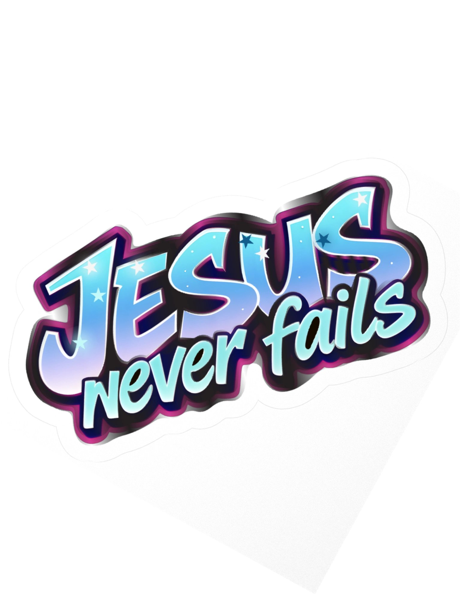 Jesus Never Fails Christian Vinyl Sticker product image (3)