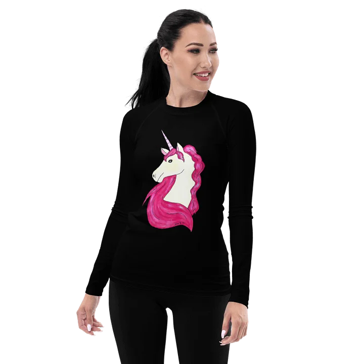 Unicorn (art by Dina R.) - Women's Rash Guard product image (2)
