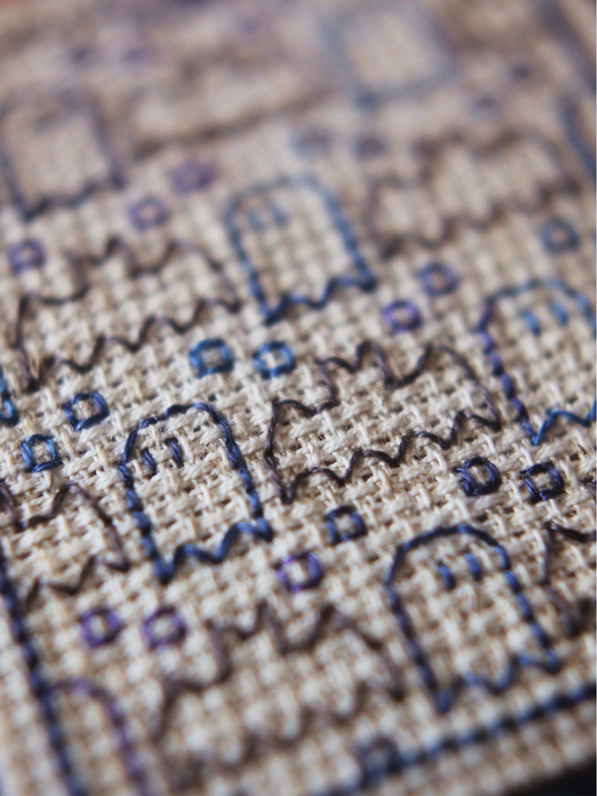 Happy Haunting Bookmark • Blackwork Cross Stitch Pattern • PDF Digital Download product image (7)
