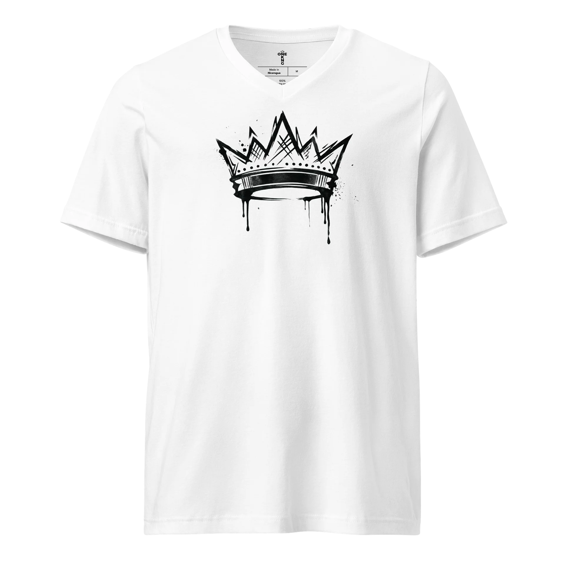 ONE KING True Crown V-Neck Tee black print product image (5)
