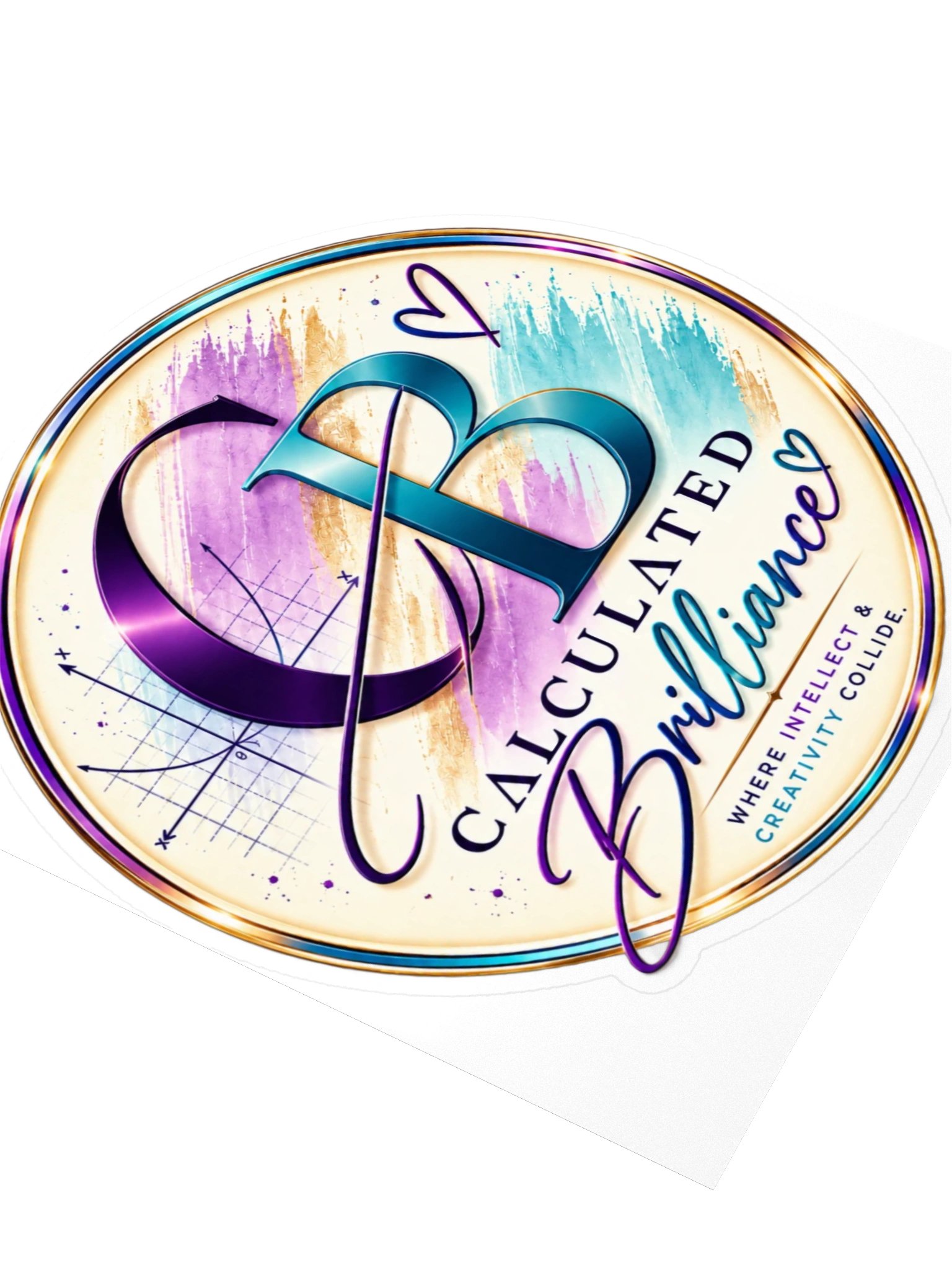 CB Signature Gold Logo Sticker 4"x4" product image (3)