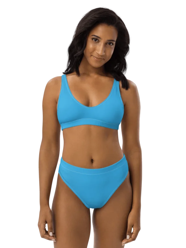 His House Womens High Waisted Bikini Set - Blue Sky product image (3)