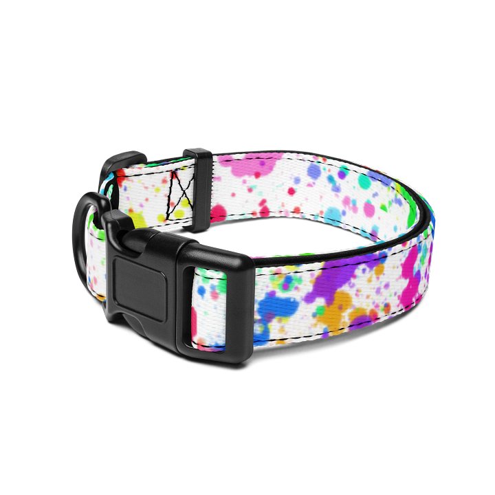PRIDE Rainbow Splatter Pet Collar product image (2)