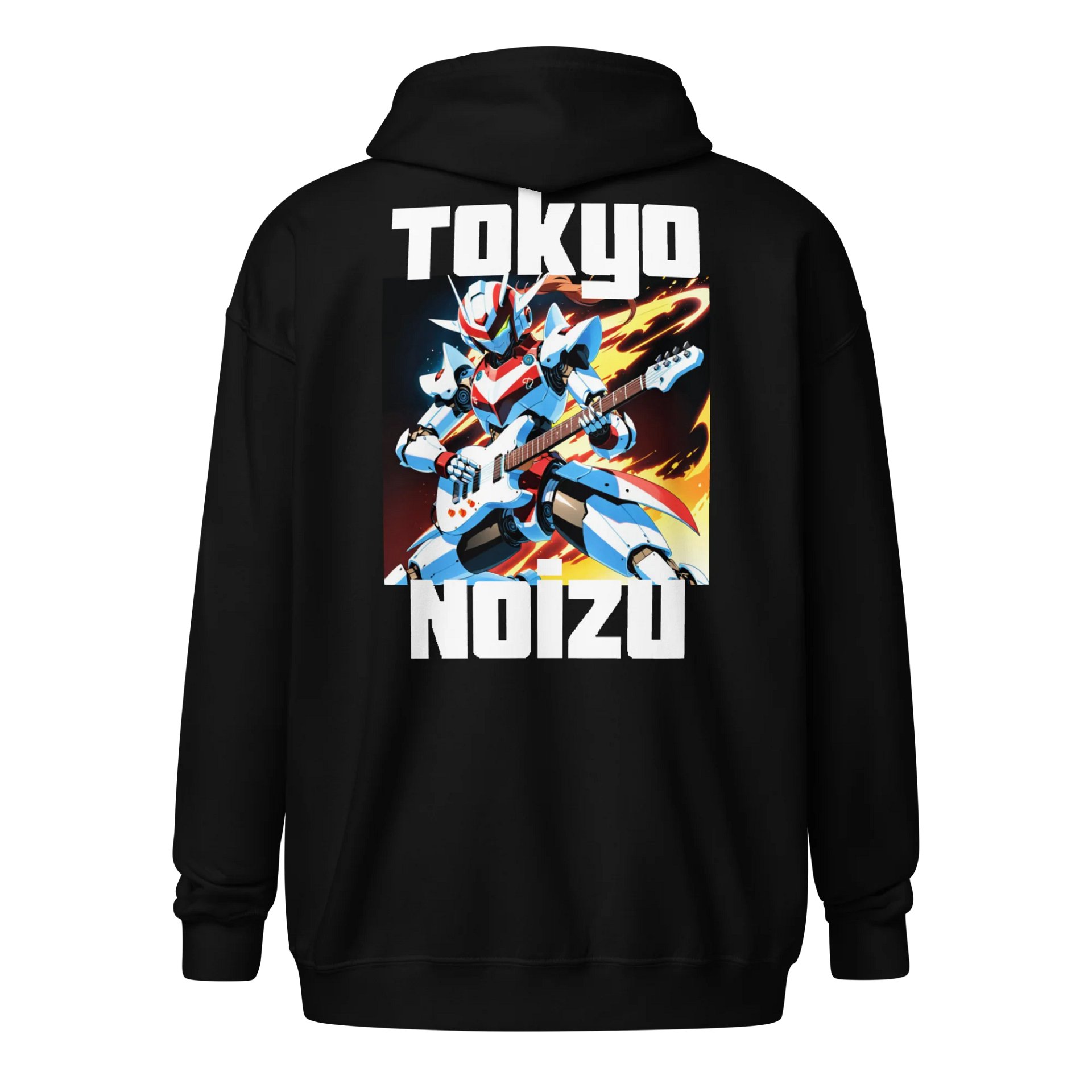 Battle Guitar Robot Unisex Zip Hoodie product image (1)