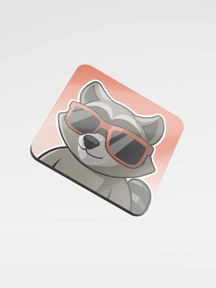 RespawnRaccoon's Coaster - Orange Background product image (1)