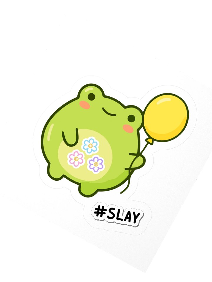 SLAY Frog Kiss-Cut Sticker — Aviella product image (4)