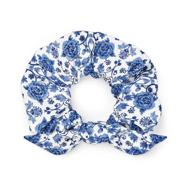 Blue Floral Porcelain Scrunchie product image (1)