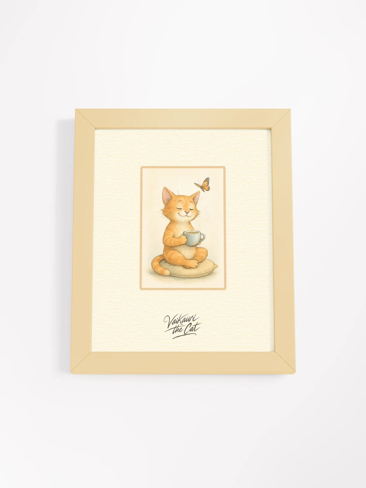 Vaikauri the Cat - Framed Matte Artprint product image (2)