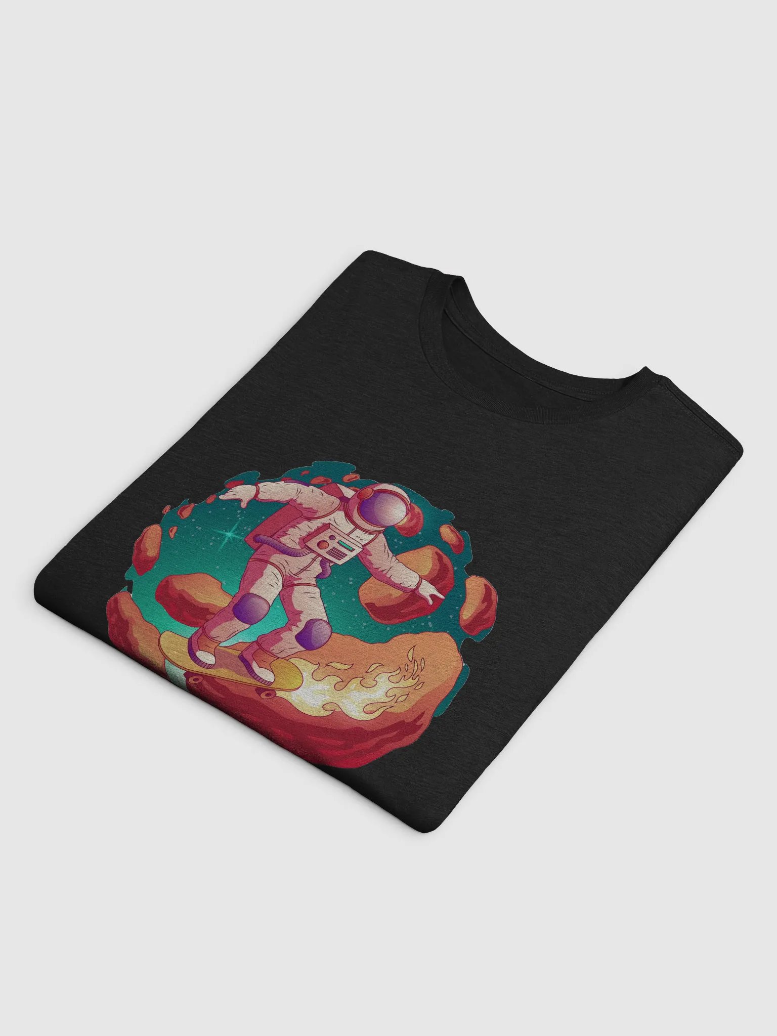 Galactic Skater Astronaut T-Shirt – Space, Style, and Sick Tricks product image (4)