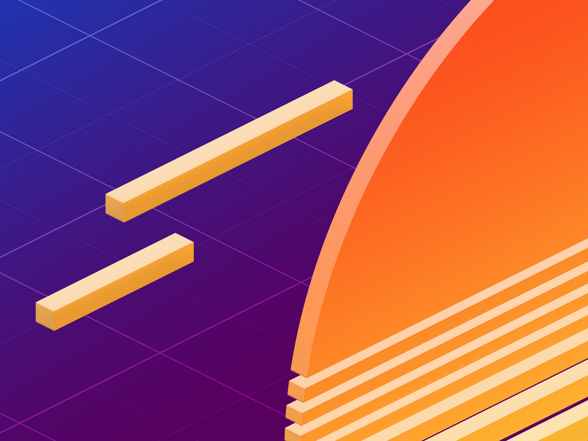Isometric Retrowave: Sunset [synthwave/vaporwave/cyberpunk] — synthwave aesthetic poster, retrowave poster, neon poster, 1980s print product image (5)