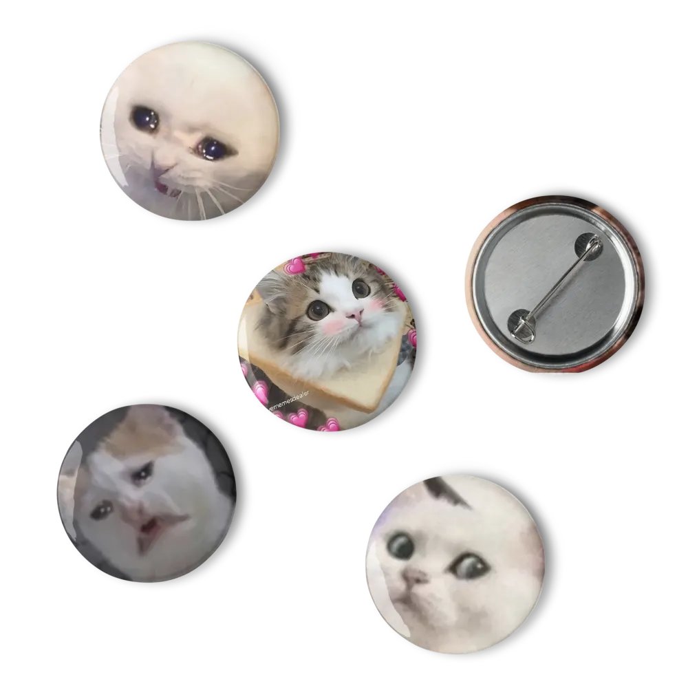 Set of Pin Buttons: Meme Cats 30 product image (6)