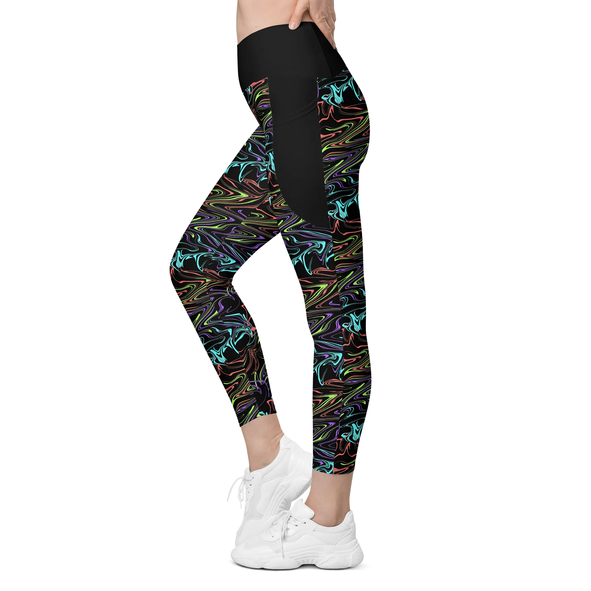 Colorful Crossover Pocket Leggings product image (3)