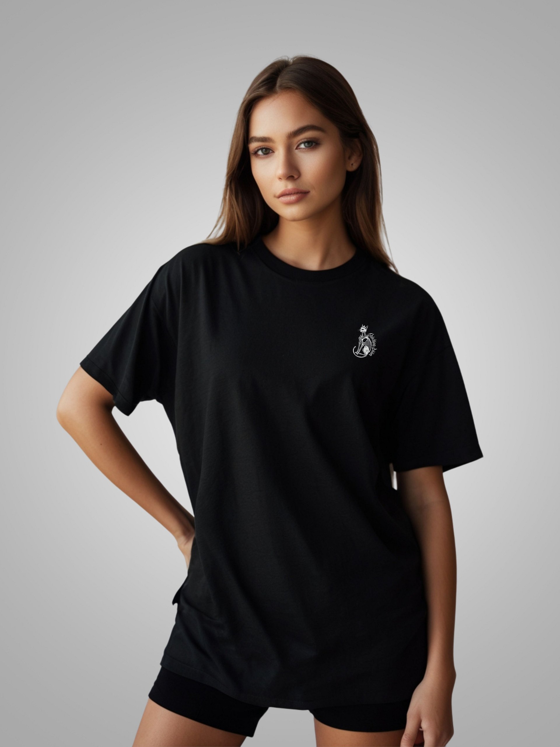 Catacomb King – Skeleton Cat Graphic T-Shirt | Occult Gothic Streetwear | Unisex Cotton Tee product image (11)