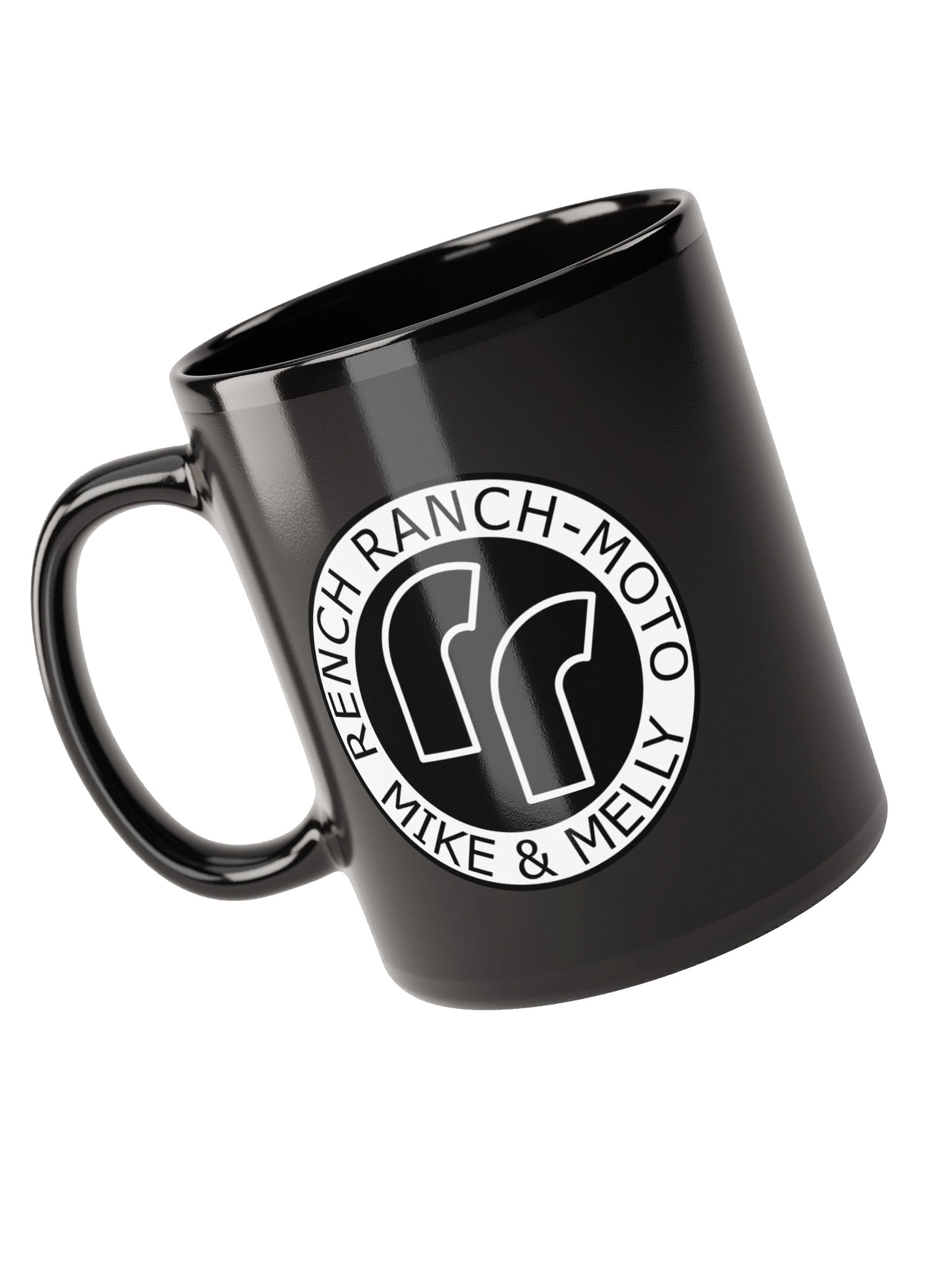 Ranch-Moto Logo Black Glossy Mug product image (5)