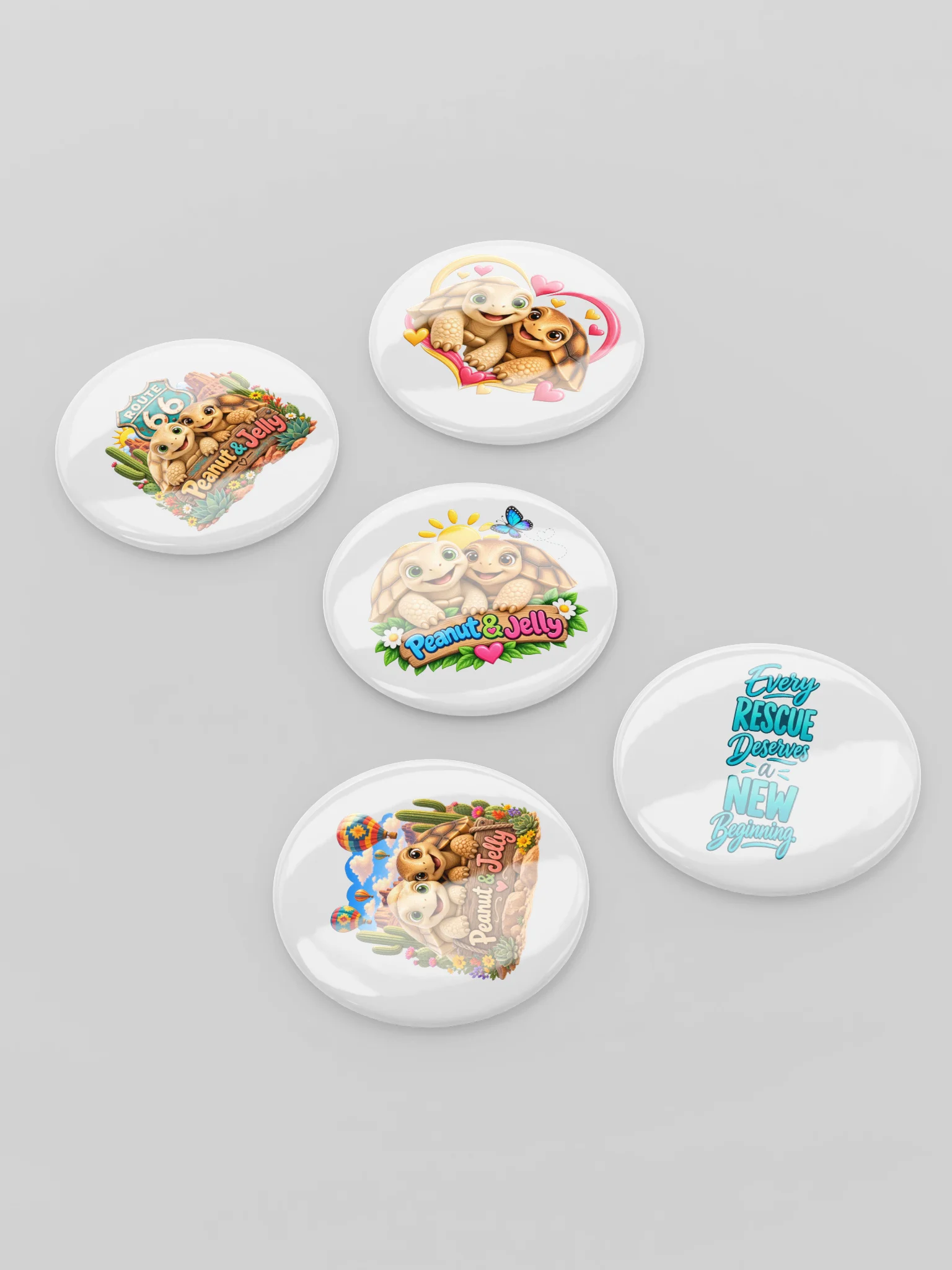Peanut & Jelly’s Love and Adventure Button Pin Set product image (3)