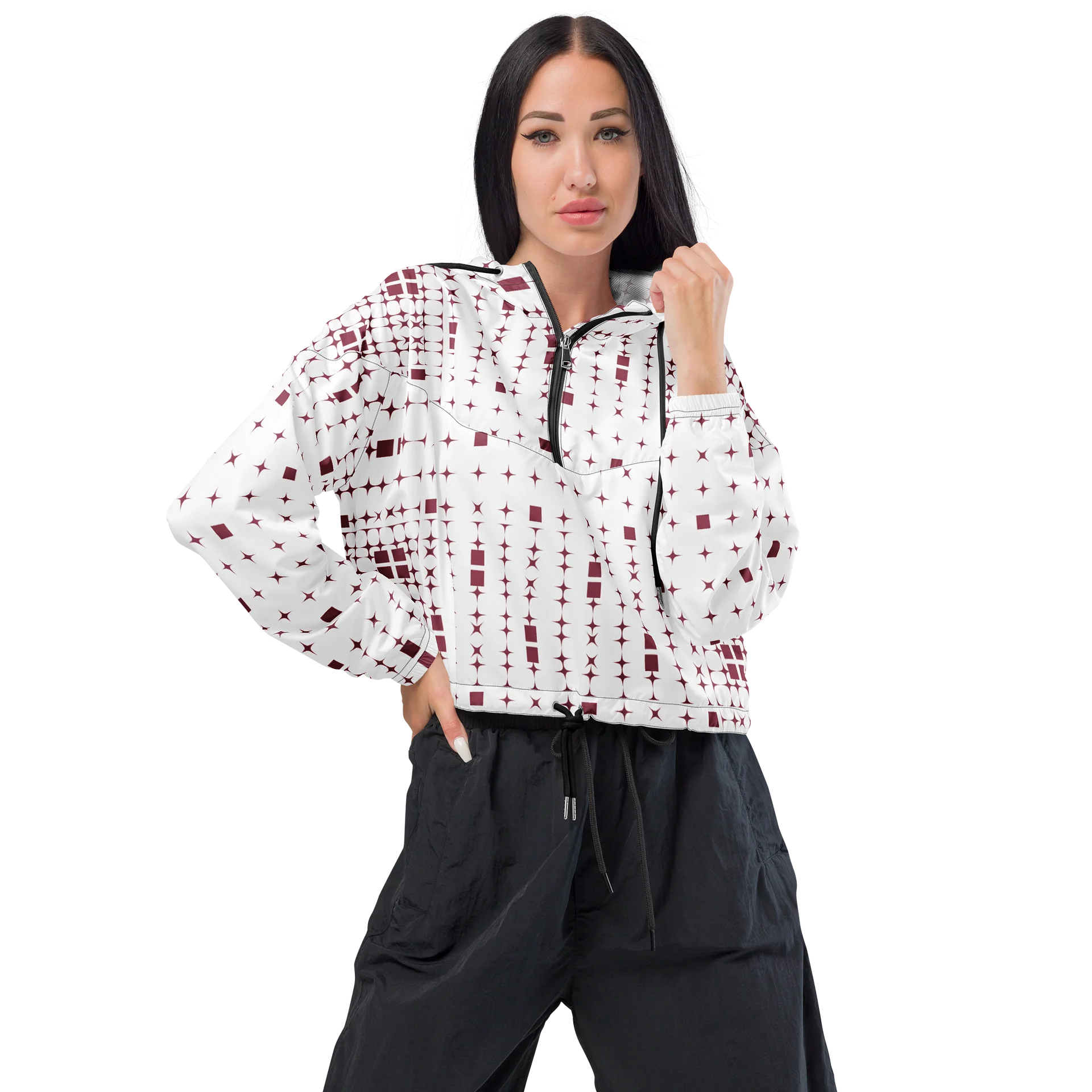 Glitch Pulse Cropped Windbreaker product image (1)