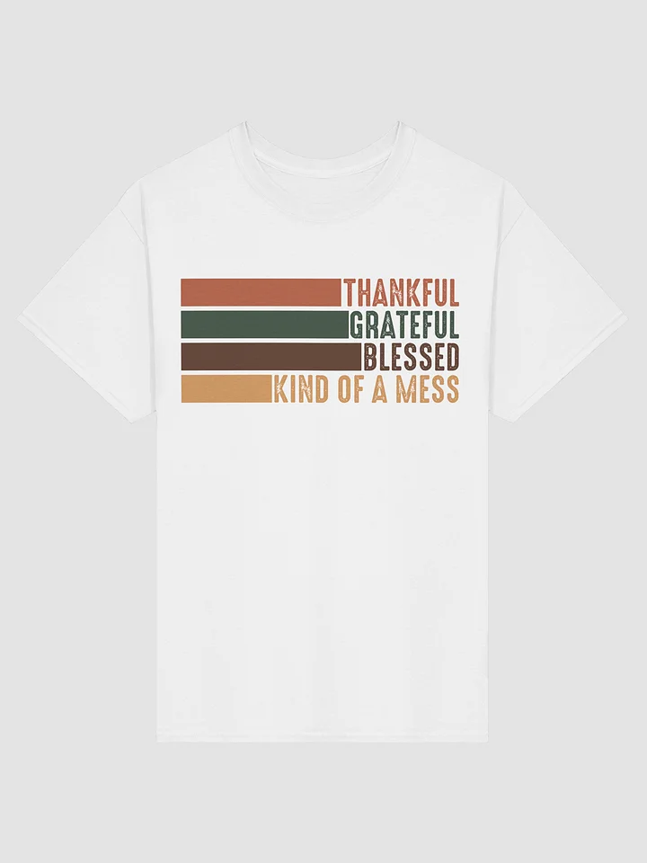 Thankful Grateful Blessed Kind of a Mess Tee product image (97)