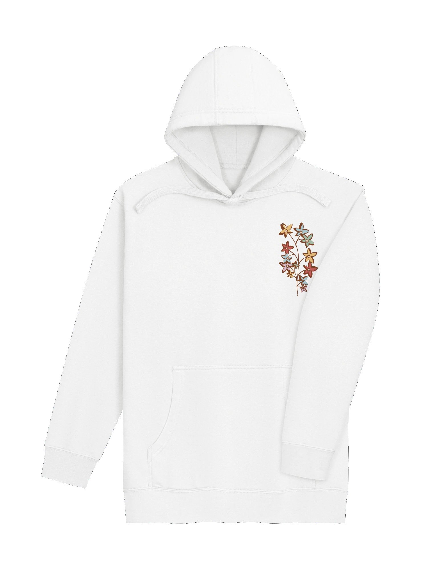 Floral Wreath Hoodie | Retro 70s Flower Power Front & Back Design product image (4)