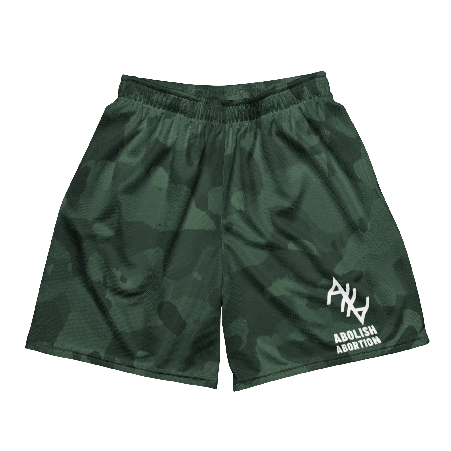 Abolish Abortion Running Shorts - Forest Camo product image (2)
