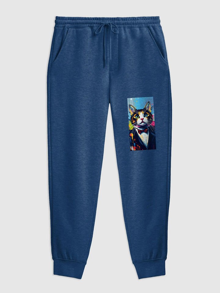 Colorful Cat Illustration Fleece Joggers product image (1)