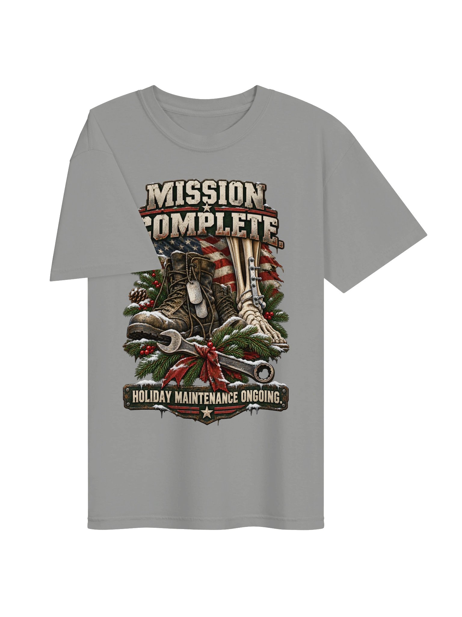 Veteran Christmas Shirt — Mission Complete, Holiday Maintenance Ongoing | Broken Sleigh™ product image (4)