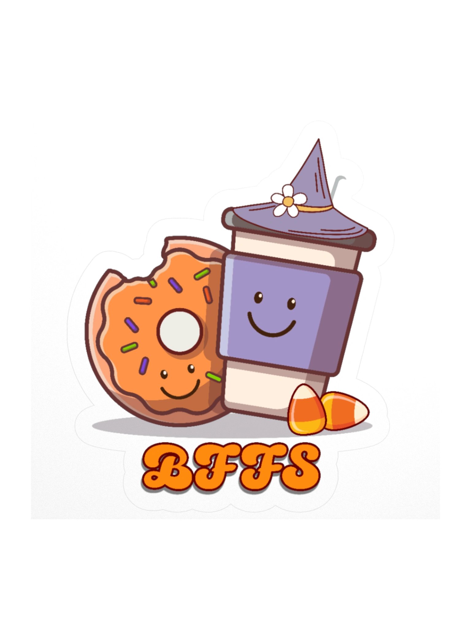 Halloween BFFS Sticker Coffee and Donut product image (1)