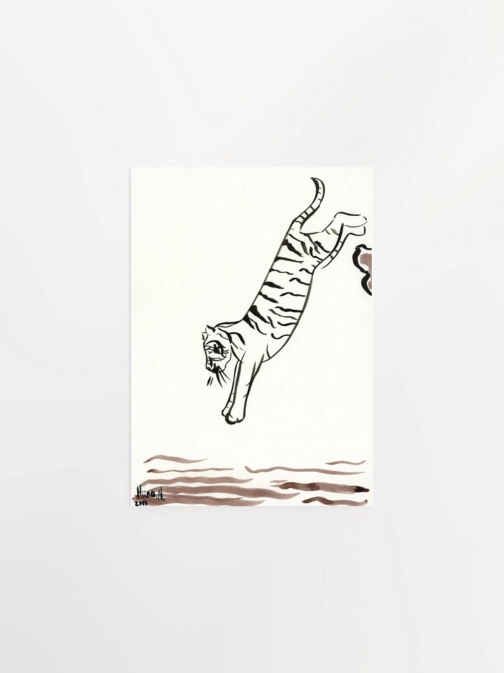 Jumping Tiger Art Print product image (1)