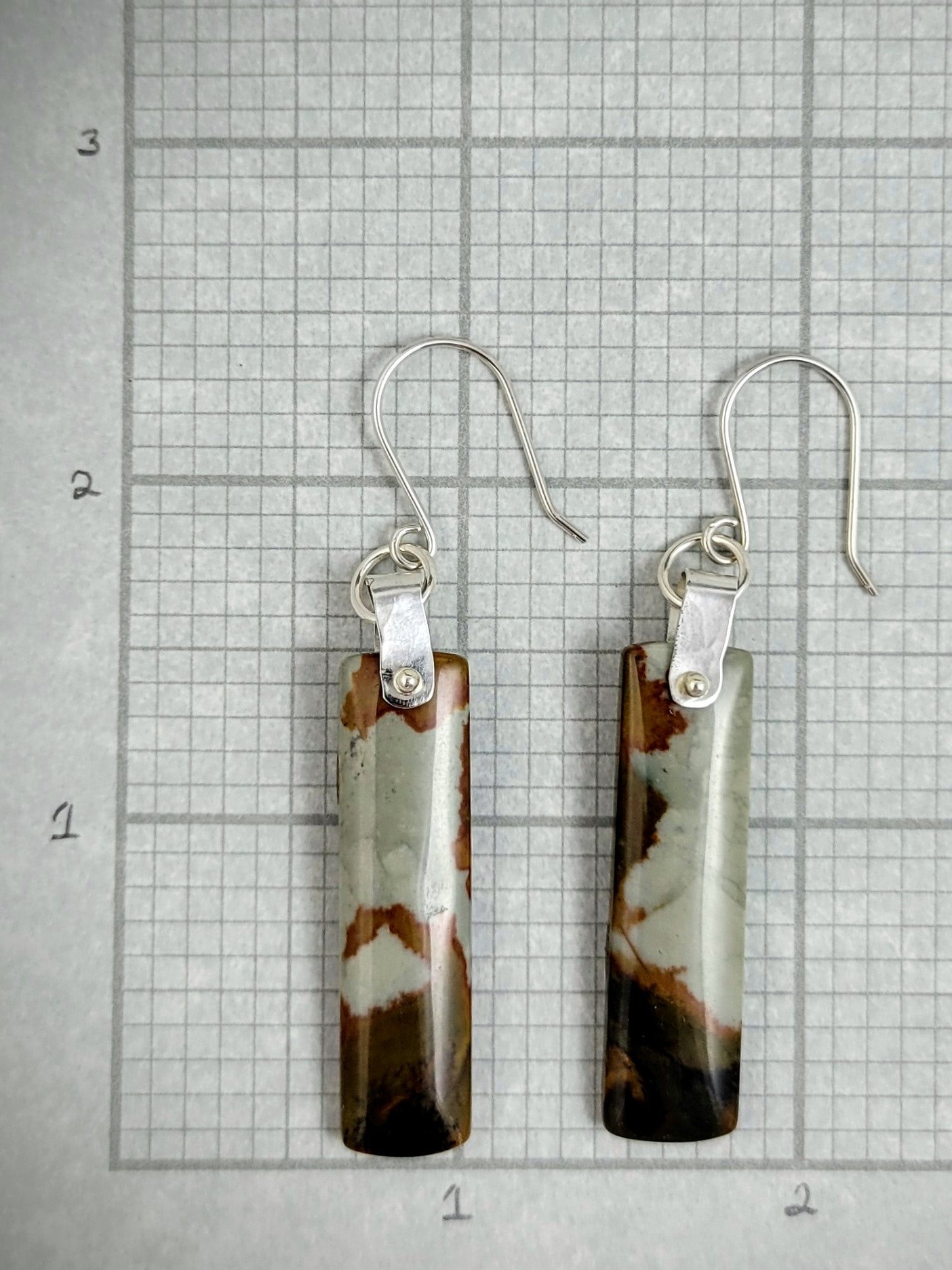 Sterling Silver Owyhee Picture Jasper Earrings – A Natural Connection to Earth product image (4)