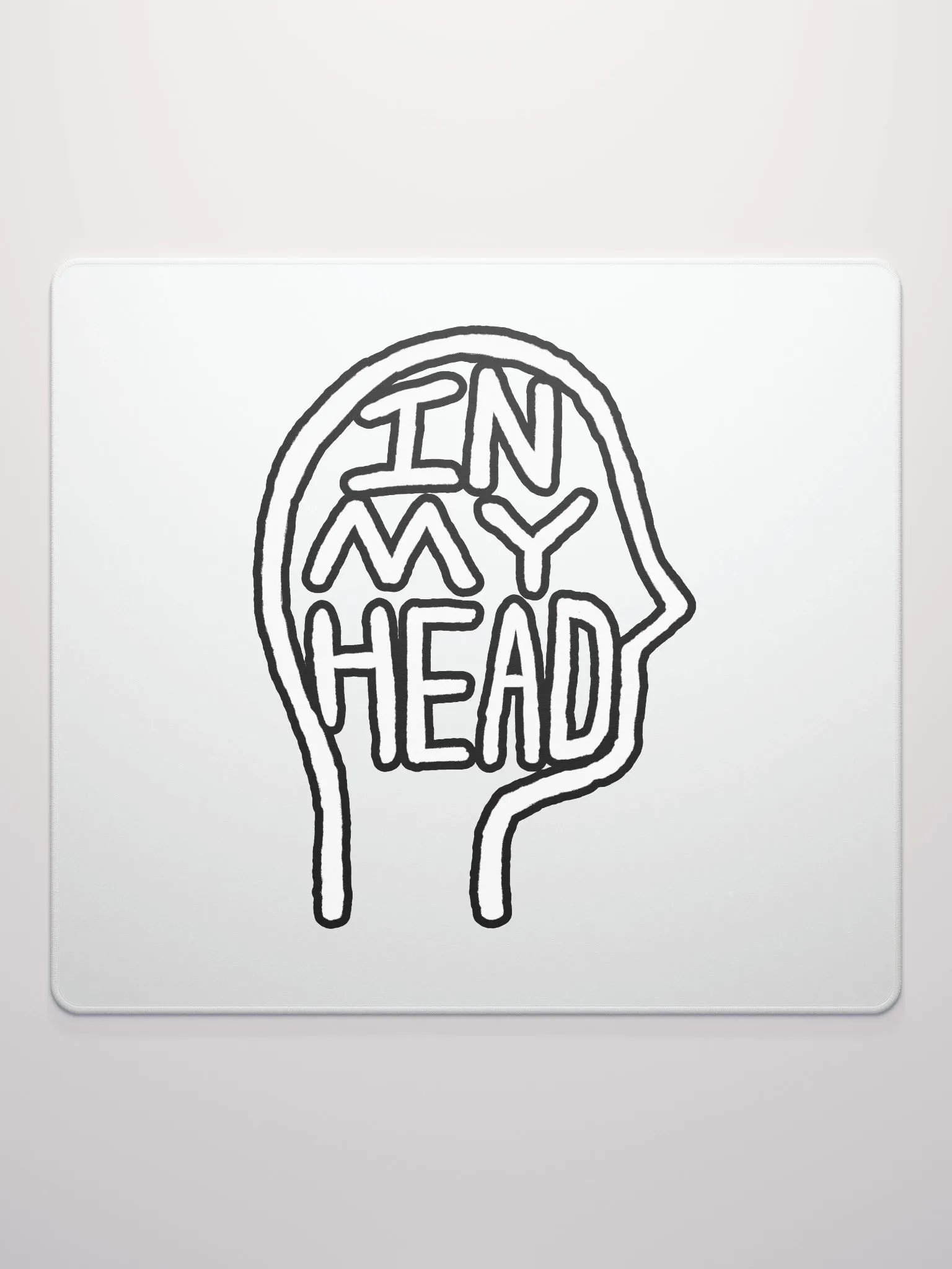 In My Head (lined design, #763D7D) mouse pad product image (2)