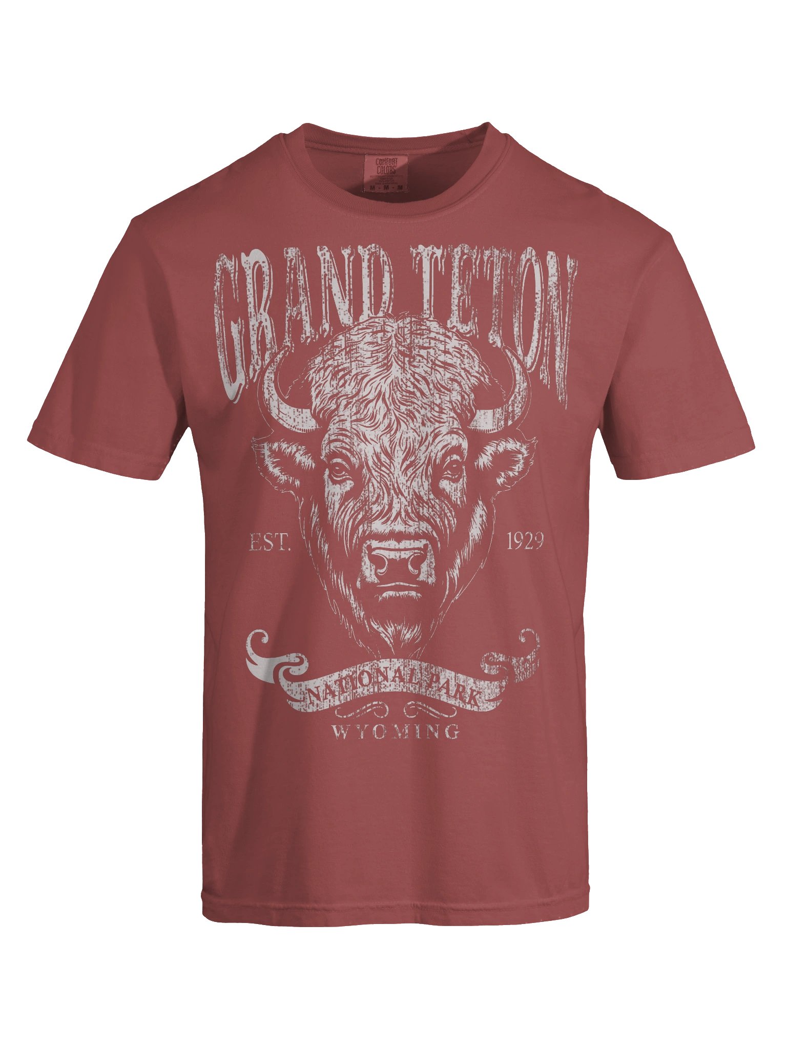 Grand Teton Shirt – Vintage Bison National Park Wyoming Graphic Tee product image (8)