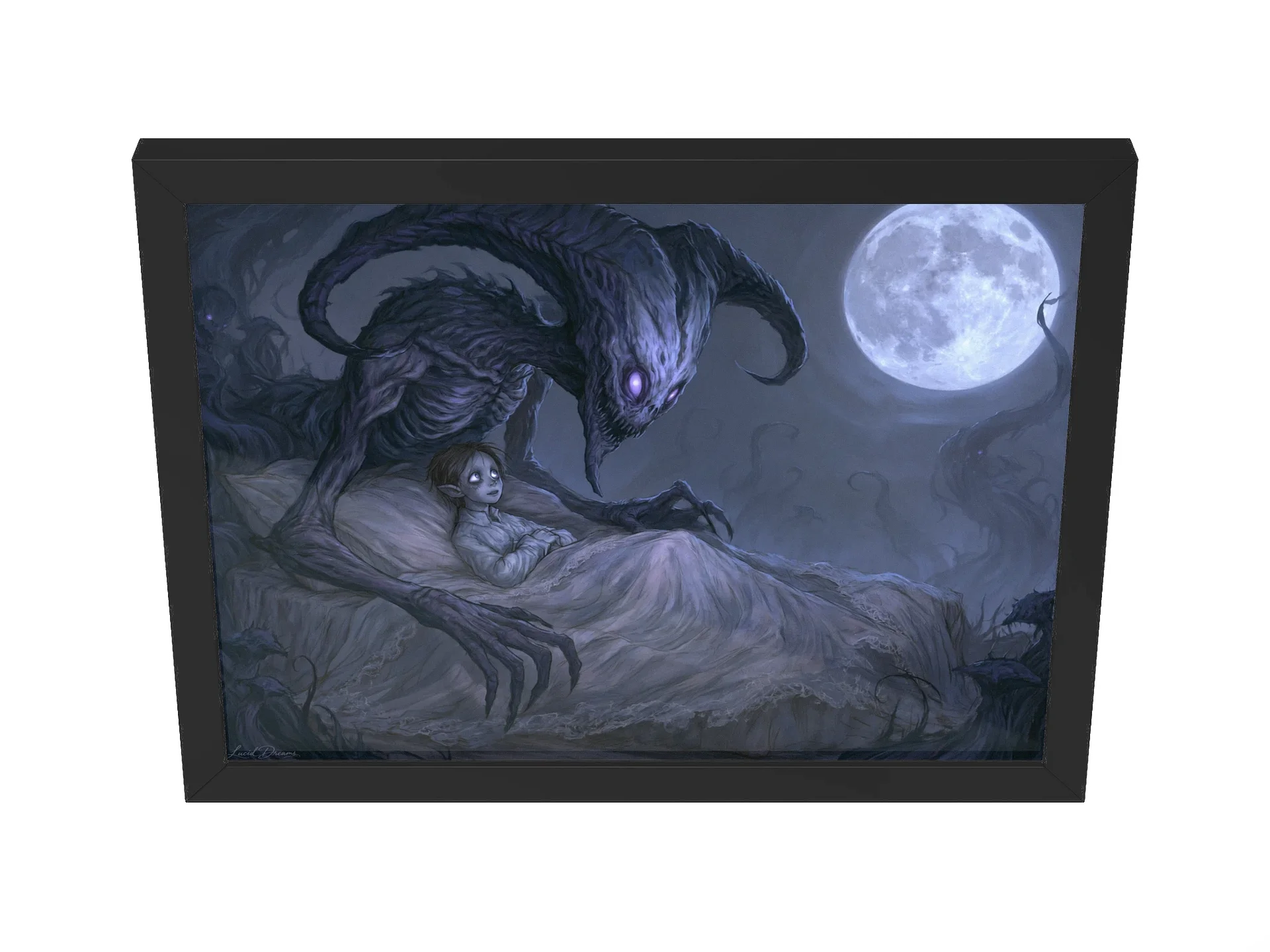 Bedside Monster Framed Art Print — The Bedside Nightmare product image (2)
