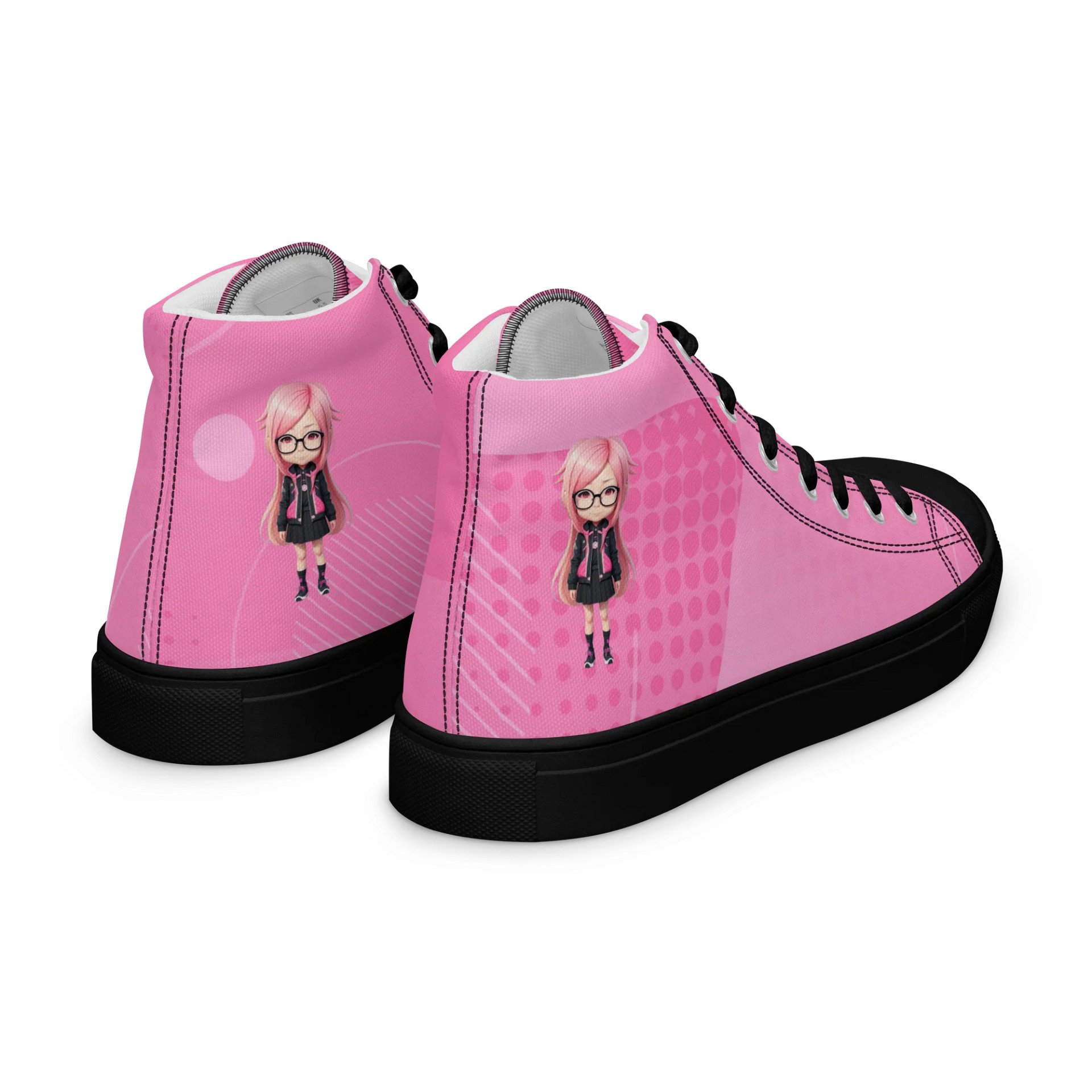 (PINK CHIBI) K Women's High Top Canvas Shoes product image (7)