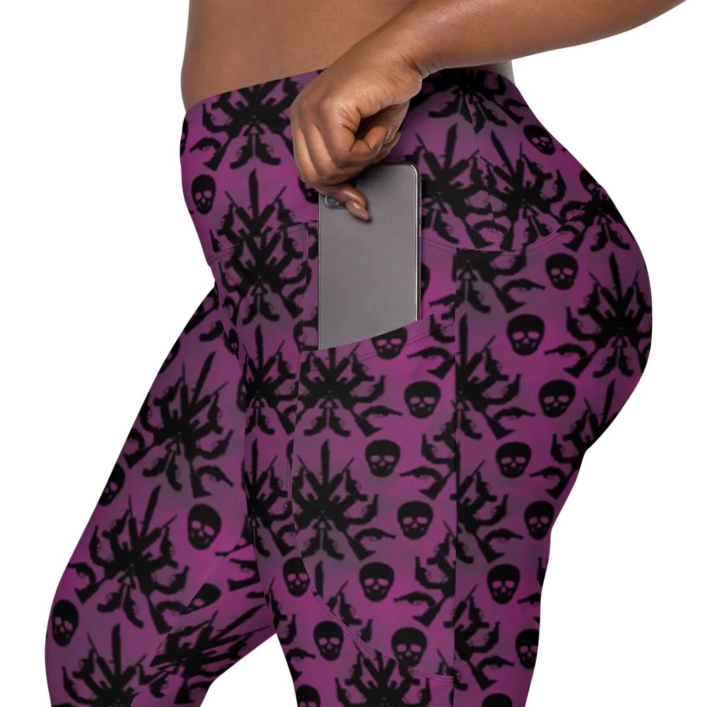 Gothic 2A High Waist Pocket Leggings - Pink product image (12)