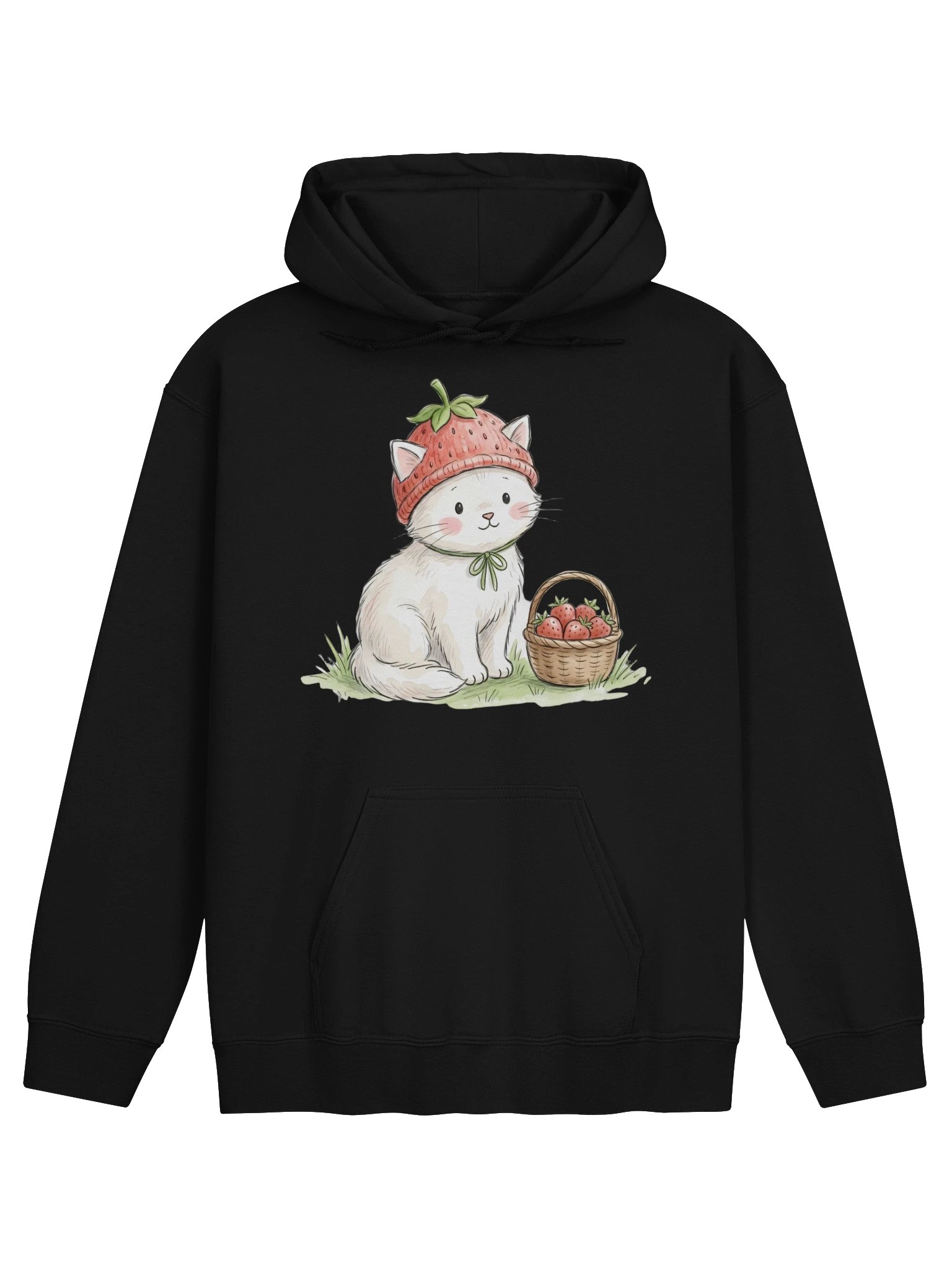 Strawberry Hat Kitten Hoodie product image (1)