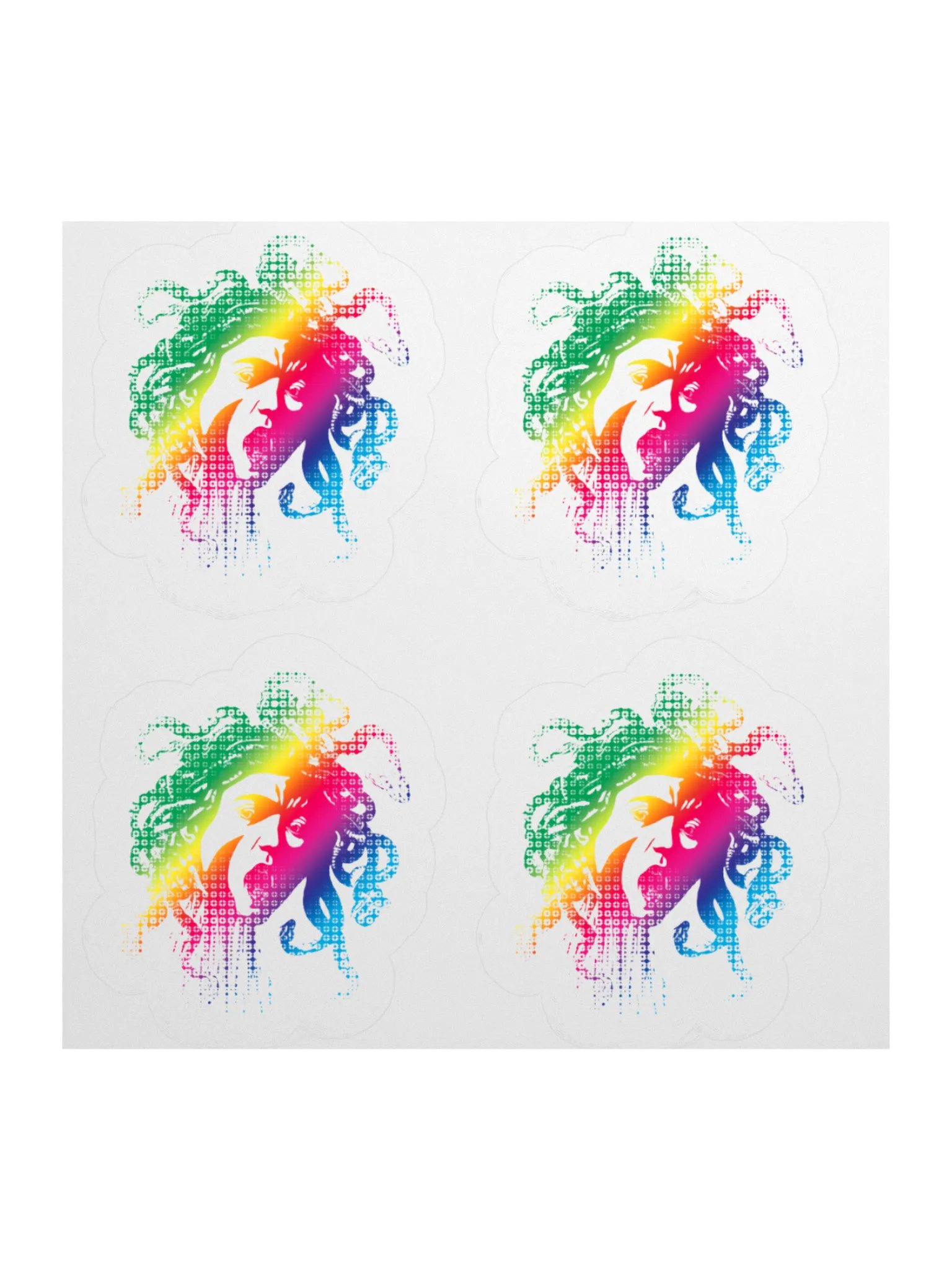 Sticker - Rainbow Medusa (transparent background) product image (1)