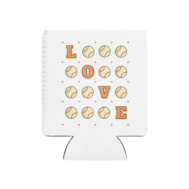 Love Baseball Square Letter Coozie Can Cooler product image (1)