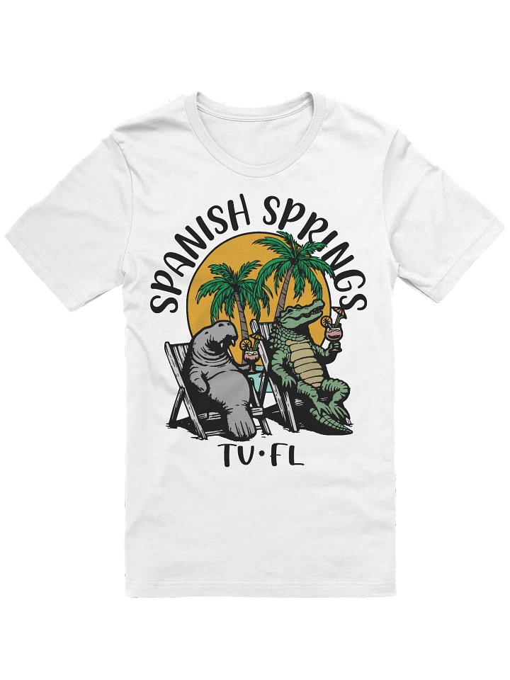 Spanish Springs TV Florida USA Fun Manatee Alligator Design T-shirt product image (4)