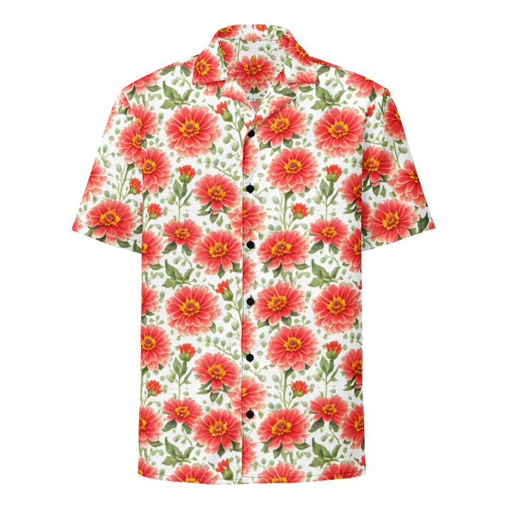 Floral Pattern Zinnia Flowers Hawaiian Shirt product image (1)