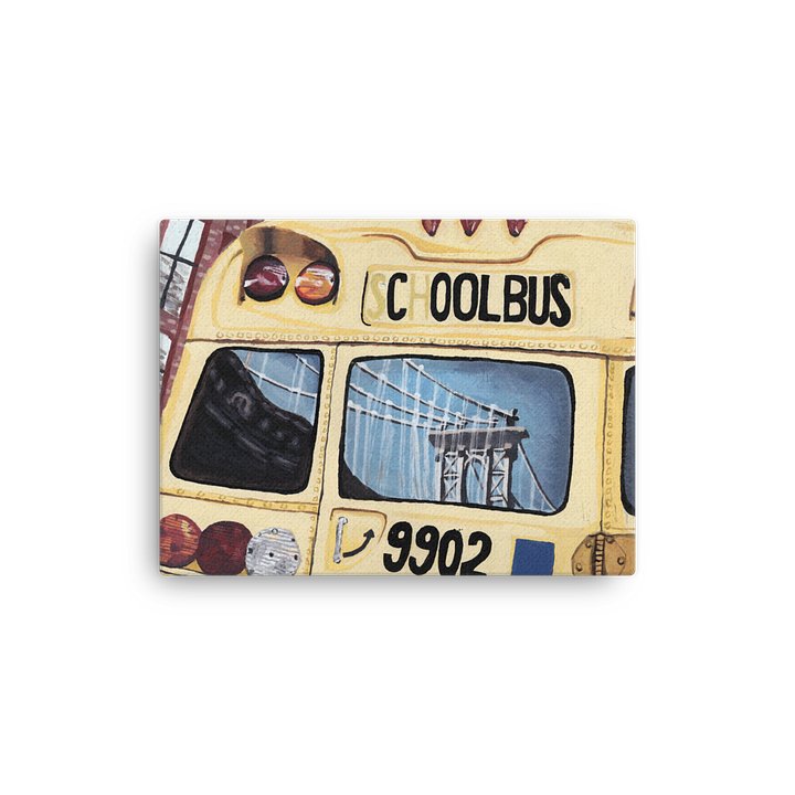 Cool Bus - Handmade Piece Sleek Slim Canvas Art product image (2)