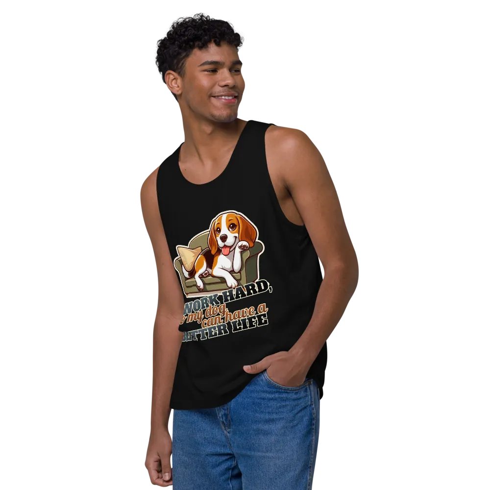 Work Hard - Beagle sofa - Tank top product image (15)