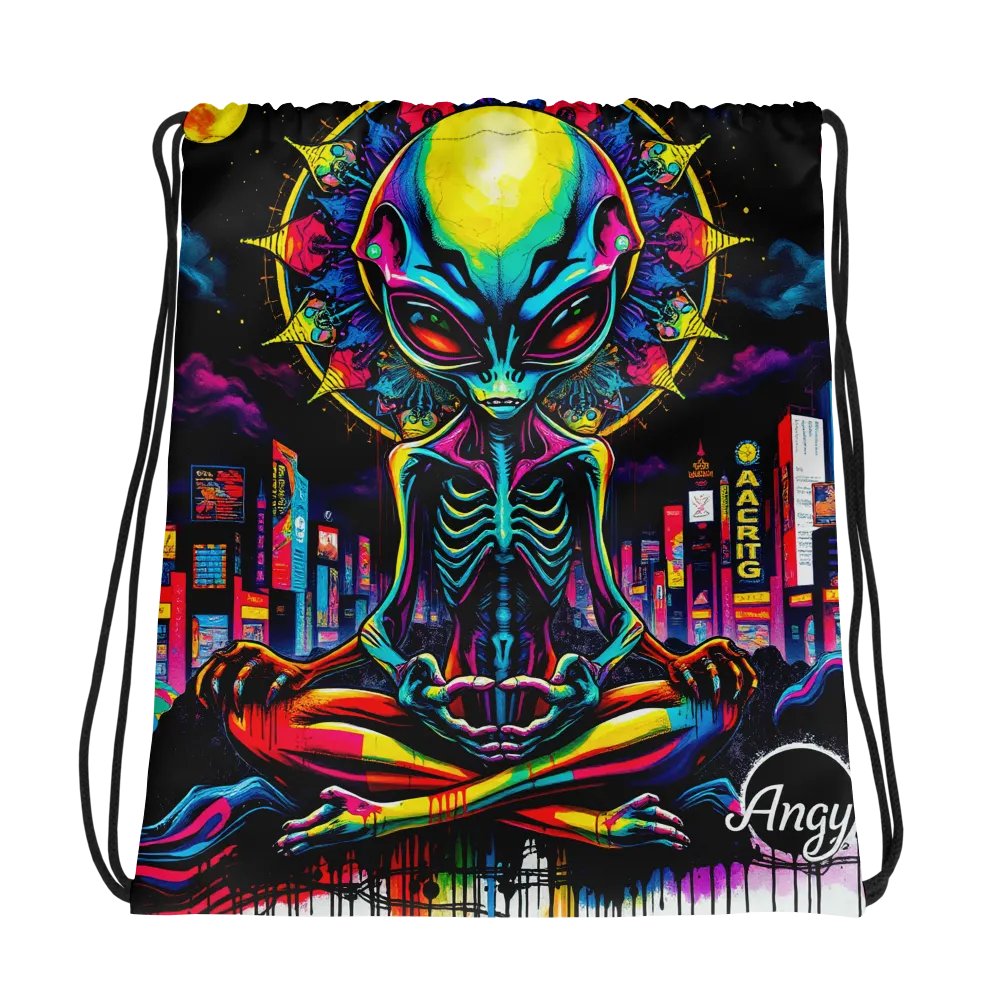 Cosmic Meditation Drawstring Bag product image (1)