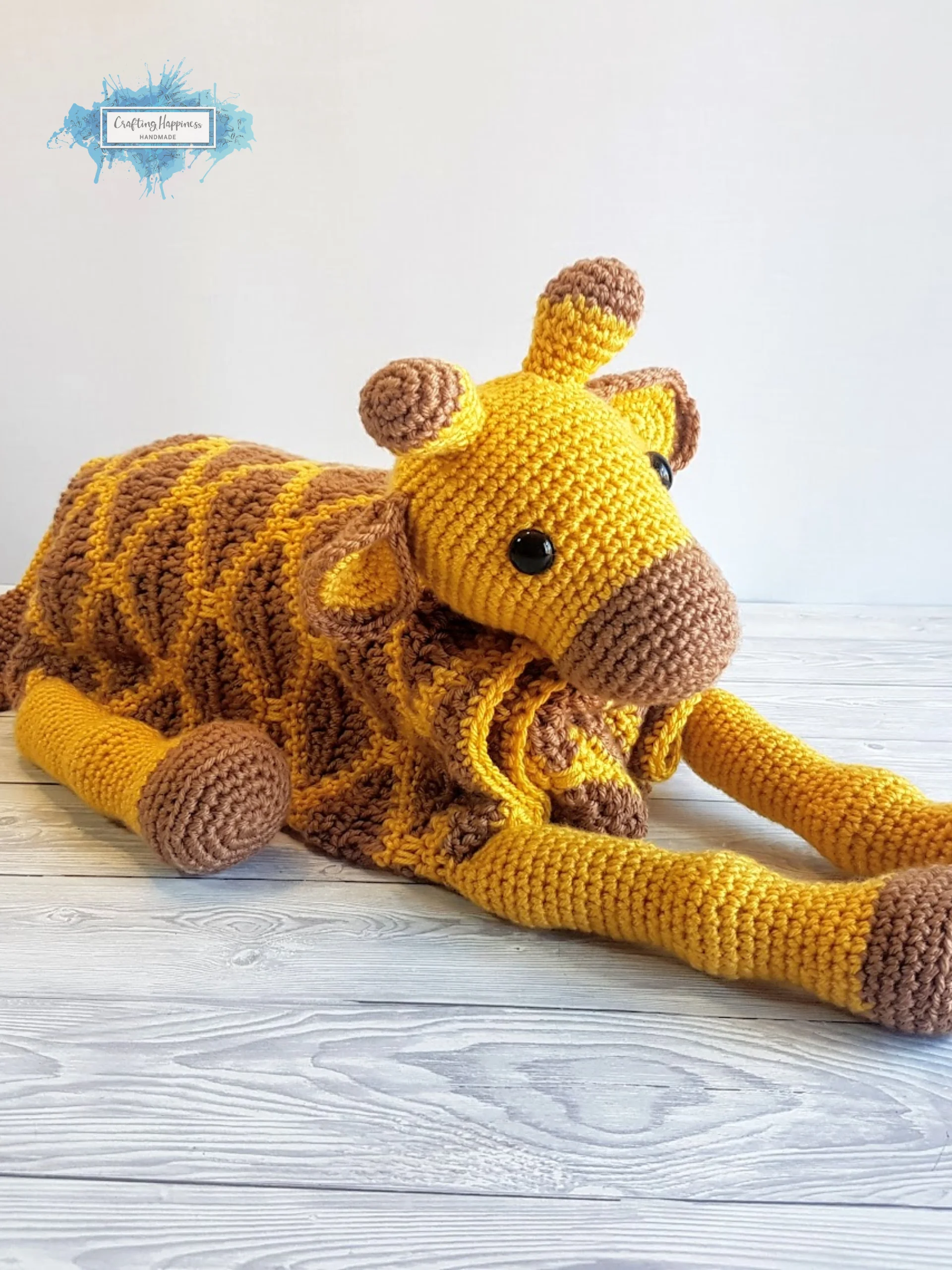 Crochet Giraffe Baby Blanket Pattern - Folding Toy Lovey PDF Pattern - Crafting Happiness product image (5)
