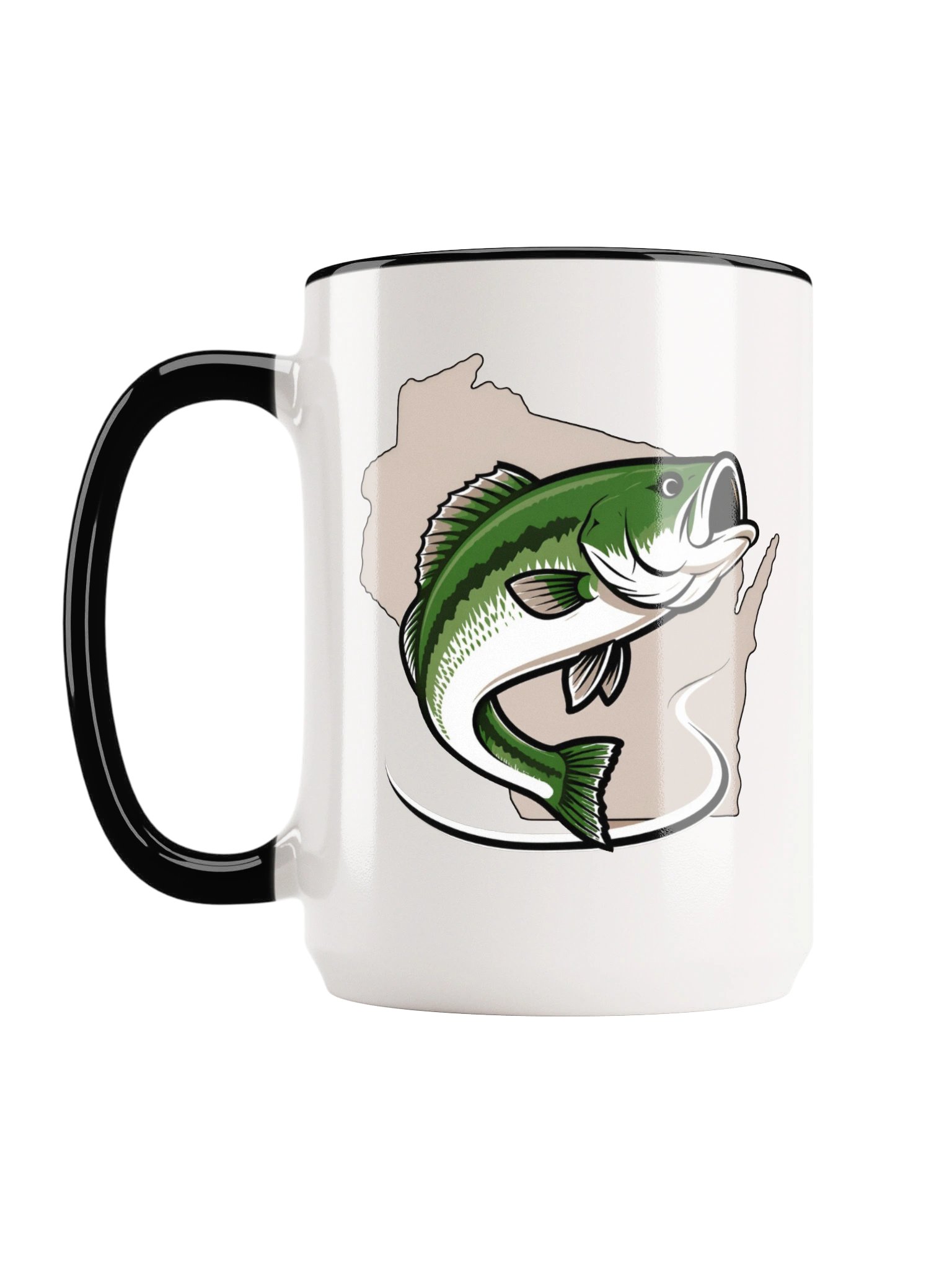 Fishing Southern Wisconsin Ceramic Mug with Color Inside product image (2)