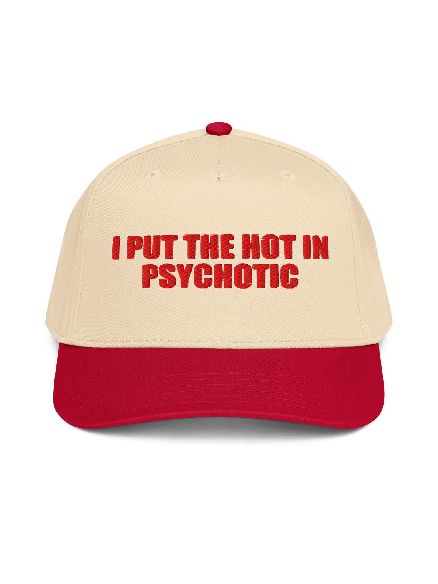 I Put The Hot In Psychotic – Color Block Baseball Cap product image (1)